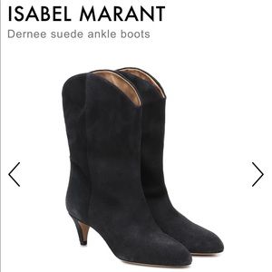 Isabel Marant Dernee Black Suede Ankle boots size 39